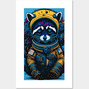 Space Pioneer Raccoon Posters and Art